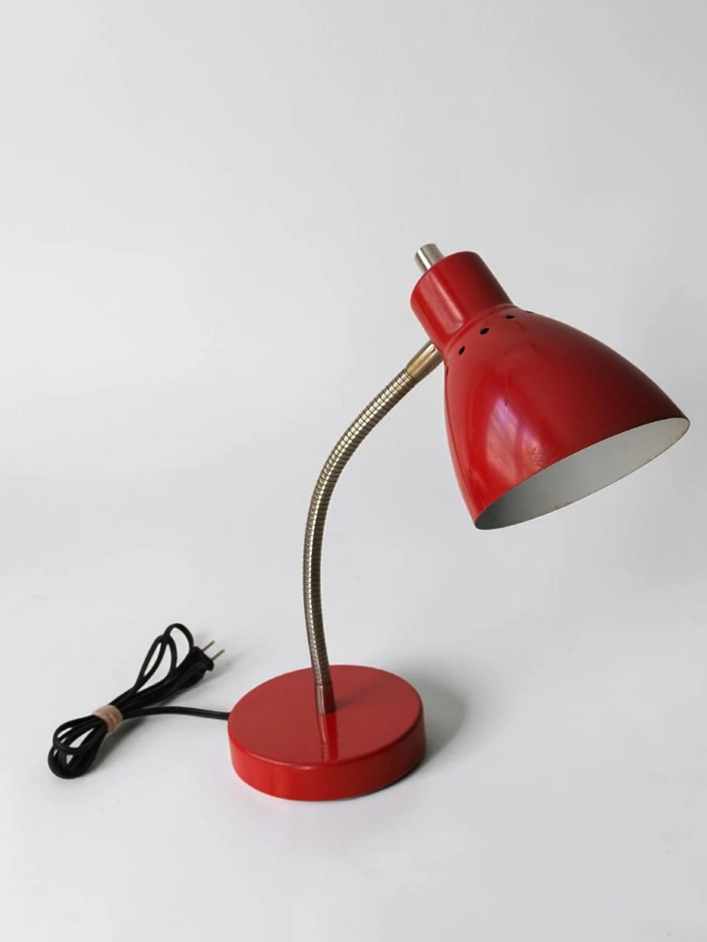 Pinkish Red vintage Adjustable Gooseneck Desk Lamp